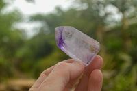 Polished Amethyst / Smokey Amethyst Window Quartz Crystals  x 12 From Akansobe, Madagascar - TopRock