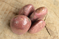 Polished Pink Rhodonite Standing Free Forms  x 6 From Madagascar - TopRock