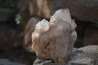 Natural Cascading Smokey Quartz Clusters x 3 From Luena, Congo