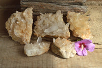 Natural Mixed Quartz Clusters x 6 From Madagascar - TopRock