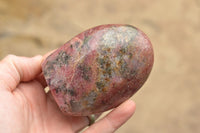 Polished Pink Rhodonite Standing Free Forms  x 6 From Madagascar - TopRock