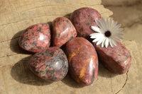 Polished Stunning Red Rhodonite Free Forms x 6 From Zimbabwe - TopRock