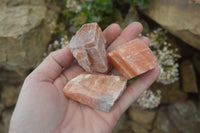 Natural New Sunset Orange Calcite Specimens  x 24 From Spitzkop, Namibia