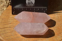 Polished Double Terminated Gemmy Rose Quartz Points x 12 From Madagascar - TopRock