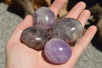 Polished Dream Amethyst Palm Stones  x 20 From Madagascar - TopRock