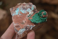 Natural Drusy Coated Chrysocolla & Malachite Dolomite Specimens x 3 From Congo