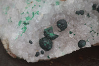 Natural Rare Ball Malachite On Drusy Quartz & Dolomite Matrix  x 1 From Kambove, Congo - Toprock Gemstones and Minerals 