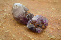 Polished Amethyst / Smokey Amethyst Window Quartz Crystals  x 12 From Akansobe, Madagascar - TopRock