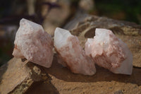 Natural Pink Pineapple Quartz Crystals  x 20 From Madagascar