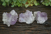 Natural Jacaranda Amethyst Clusters  x 3 From Mumbwa, Zambia - Toprock Gemstones and Minerals 