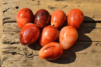 Polished Gorgeous Deep Red Carnelian Agate Eggs  x 12 From Madagascar - TopRock