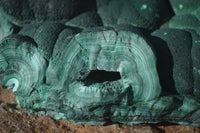 Natural Botryoidal Malachite Specimens  x 2 From Kambove, Congo