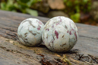 Polished Small Pink Rubellite Tourmaline In White Feldspar & Blue Lithium Spheres  x 2 From Madagascar - TopRock