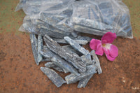 Natural Medium Sized Blue Kyanite with Black Mica Crystals x Sold per 1 Kg -  From Karoi, Zimbabwe - TopRock