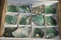 Polished On One Side Emerald Mtorolite Plates x 12 From Mutorashanga, Zimbabwe