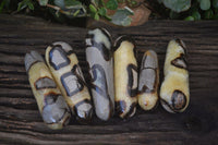 Polished Septaria (Calcite & Aragonite) Massage Wands x 6 From Madagascar