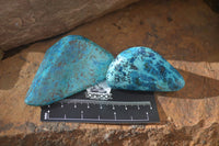 Polished Blue Shattuckite Free Forms  x 5 From Namibia