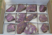 Natural Metallic Purpurite Cobbed Specimens  x 12 From Erongo, Namibia - Toprock Gemstones and Minerals 