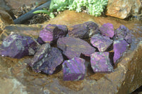 Natural Metallic Purpurite Cobbed Specimens  x 12 From Erongo, Namibia - Toprock Gemstones and Minerals 