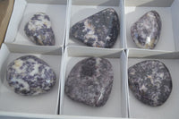 Polished Purple Lepidolite Free Forms  x 6 From Zimbabwe