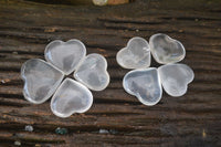 Polished Mini Girasol Pearl Quartz Hearts x 20 From Ambatondrazaka, Madagascar