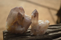 Natural Hematoid Quartz Crystals x 12 From Karoi, Zimbabwe