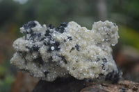 Natural Schorl Black Tourmaline Specimens With Hyalite Opal x 2 From Erongo Mountains, Namibia - TopRock