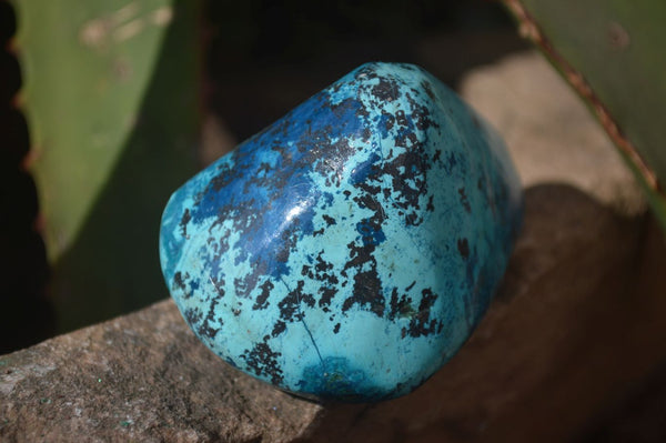 Polished Blue Shattuckite Free Forms  x 5 From Namibia