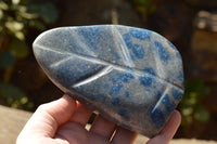 Polished Blue Spotted Spinel Standing Leaf Sculptures  x 2 From Madagascar - TopRock