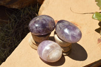 Polished Dream Amethyst Palm Stones  x 20 From Madagascar - TopRock