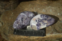 Polished Purple Lepidolite Free Forms  x 6 From Zimbabwe