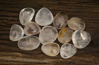 Polished Stunning Mixed Quartz Galet / Palm Stones x 12 From Madagascar