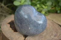 Polished Blue Lazulite Hearts  x 4 From Madagascar - Toprock Gemstones and Minerals 