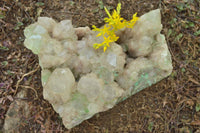 Natural Extra Large Malachite Infused Smokey Phantom Quartz Cluster x 1 From Luena, Congo - TopRock