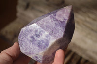 Polished  Beautiful Pale Lepidolite Standing Free Forms  x 2 From Zimbabwe