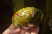 Polished  Green Opal Standing Free Forms  x 6 From Madagascar