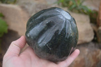 Polished Green Serpentine Pumpkin Carvings  x 2 From Zimbabwe - Toprock Gemstones and Minerals 