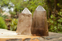 Polished Beautiful Clear Smokey Quartz Points  x 2 From Madagascar - TopRock