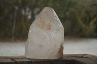 Polished Large Clear Window Quartz Point x 1 From Madagascar