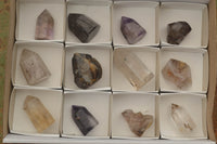 Polished Lovely Selection Of Smokey & Clear Window Quartz Crystals x 12 From Akansobe, Madagascar - TopRock