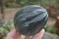 Polished Green Serpentine Pumpkin Carvings  x 2 From Zimbabwe - Toprock Gemstones and Minerals 