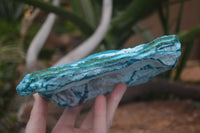 Natural Blue Chrysocolla On Silky Malachite Matrix Specimen  x 1 From Kulukuluku, Congo - Toprock Gemstones and Minerals 