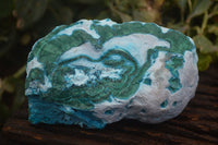 Natural Blue Malacholla (Malachite & Chrysocolla) Specimens  x 2 From Kulukuluku, Congo - Toprock Gemstones and Minerals 