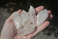 Natural Highly Selected Single Clear Quartz Crystals  x 35 From Mpika, Zambia - Toprock Gemstones and Minerals 