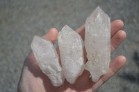 Natural Single Clear Quartz Crystals  x 12 From Mpika, Zambia - Toprock Gemstones and Minerals 