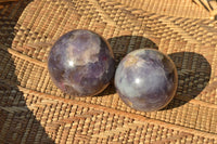 Polished Purple Lepidolite Crystal Spheres  x 8 From Madagascar - TopRock