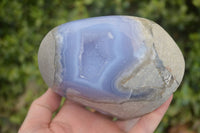 Polished  Blue Lace Agate Standing Free Form  x 1 From Nsanje, Malawi