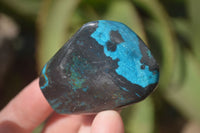 Polished Blue Shattuckite Free Forms  x 5 From Namibia