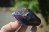 Polished Dark Chevron Amethyst Points  x 6 From Zambia - Toprock Gemstones and Minerals 