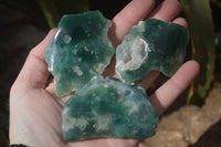 Polished On One Side Emerald Mtorolite Plates x 12 From Mutorashanga, Zimbabwe